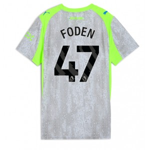 Manchester City Phil Foden #47 Jalkapallovaatteet Naisten Kolmaspaita 2025-26 Lyhythihainen